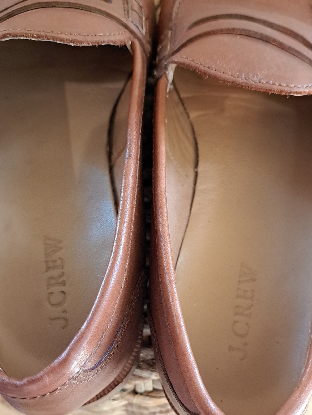 J.Crew Womens Academy Preppy/Academia Saddle Brown Leather Loafers 7 - Picture 9 of 9